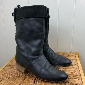 Vintage Santana Leather Heeled Lace Up‎ Boots sz 7